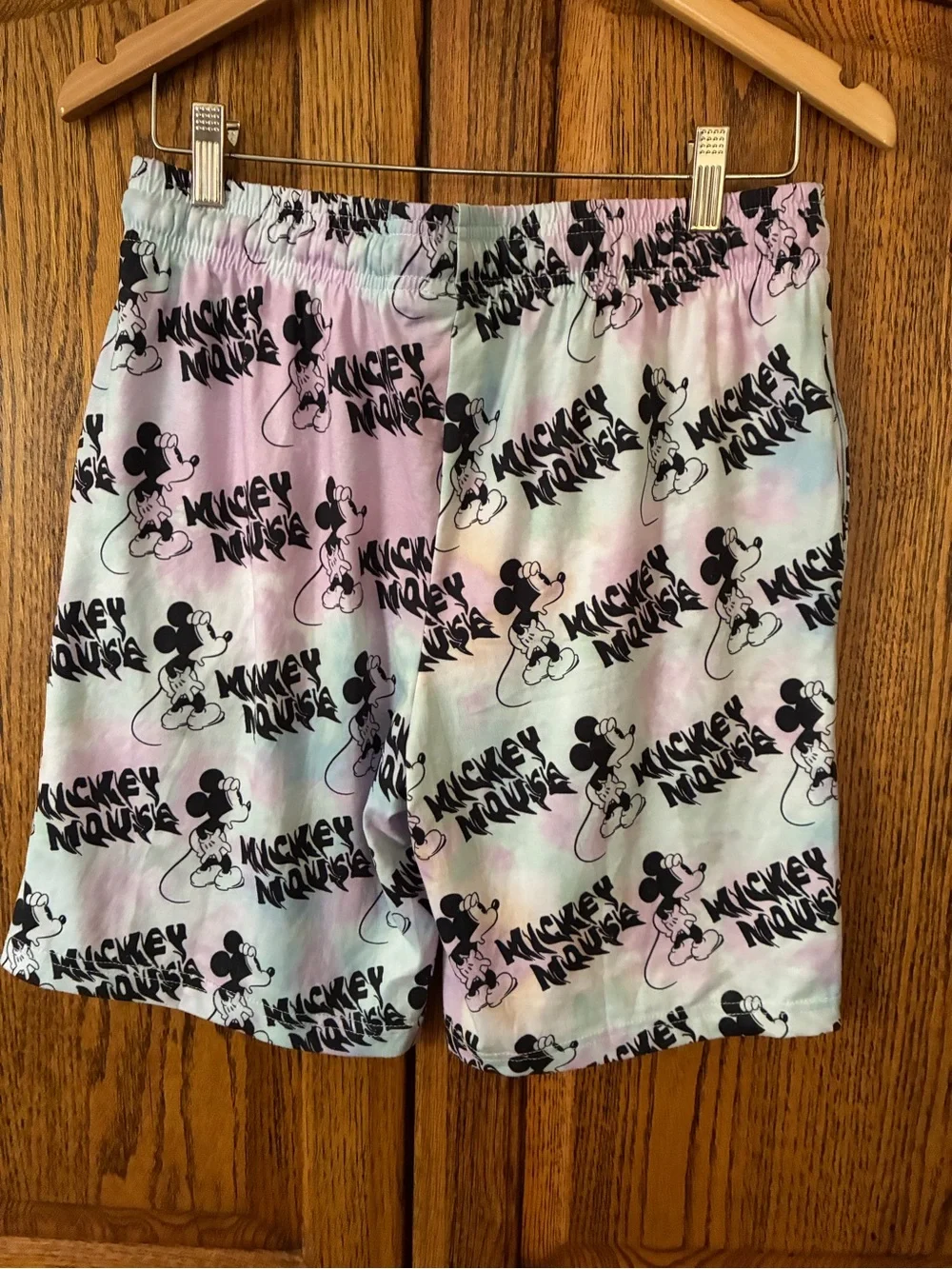 Disney Mickey Mouse Pastel Tie-Dye Men's Small Lounge Shorts
